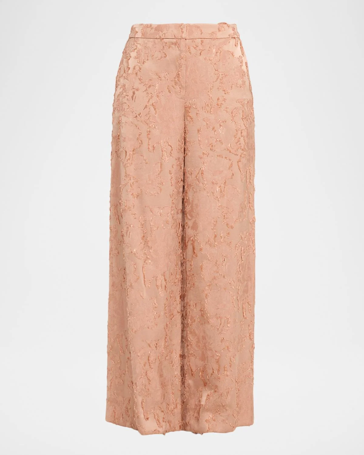 Alma Wide-Leg Fringe Jacquard Pants - 1