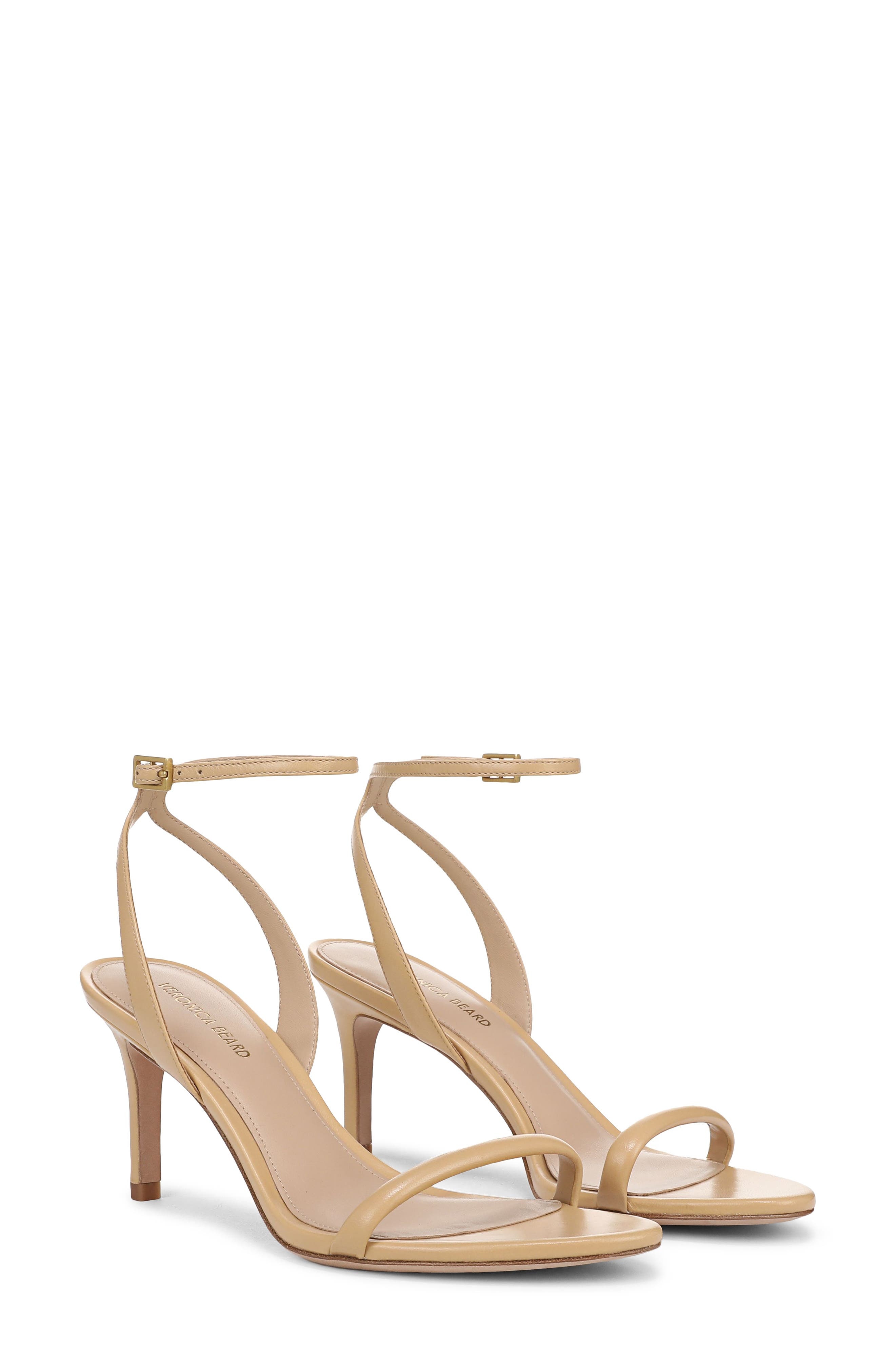 Veronica Beard Sylvie Ankle Strap Sandal in Wheat at Nordstrom - 8