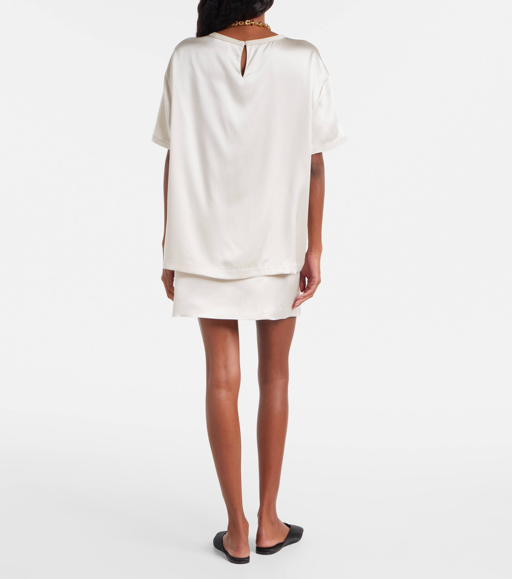Silk satin T-shirt - 3