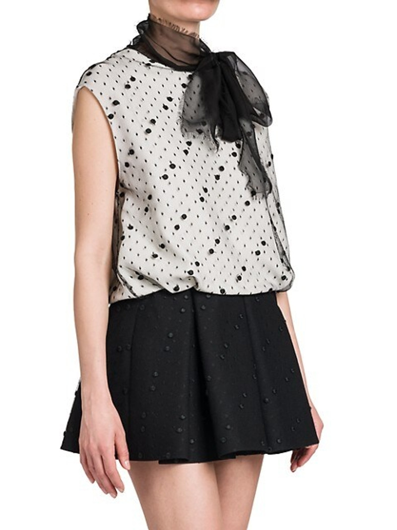 Two-Tone Mesh Mini-Dress 4