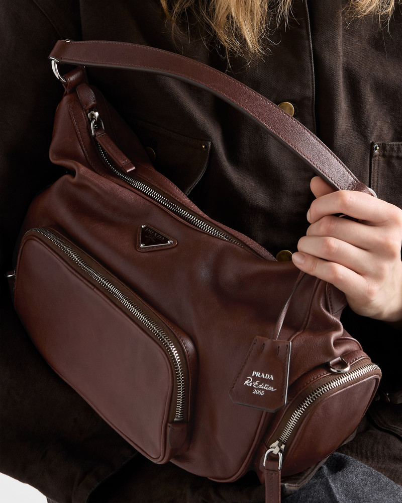 Medium washed leather bag 8
