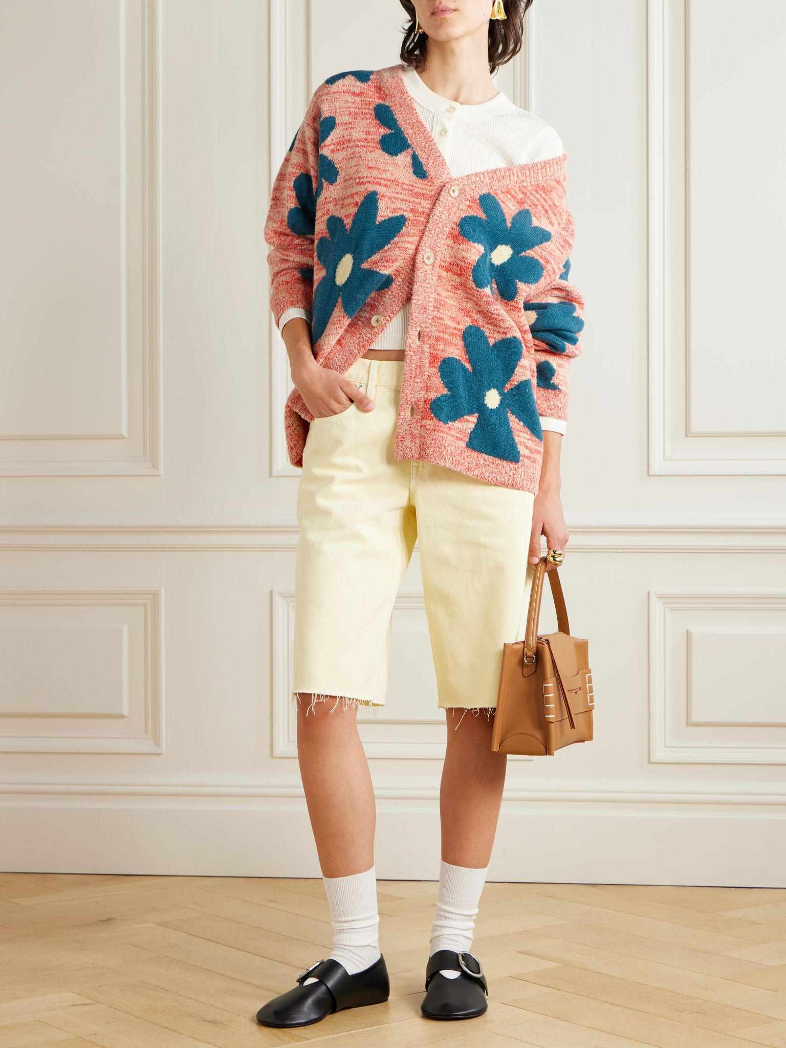 Floral Sun & Moon jacquard-knit cashmere-blend chenille cardigan Multi - 2