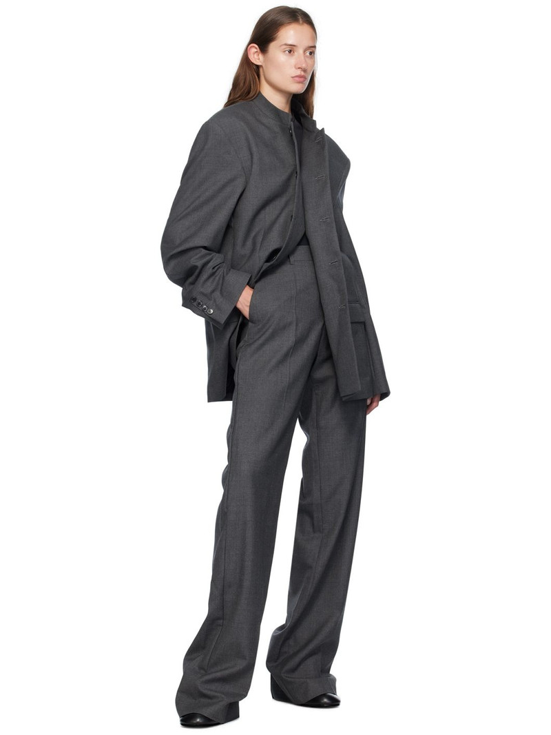 MARIE ADAM-LEENAERDT Gray Classic Wool Trousers outlook