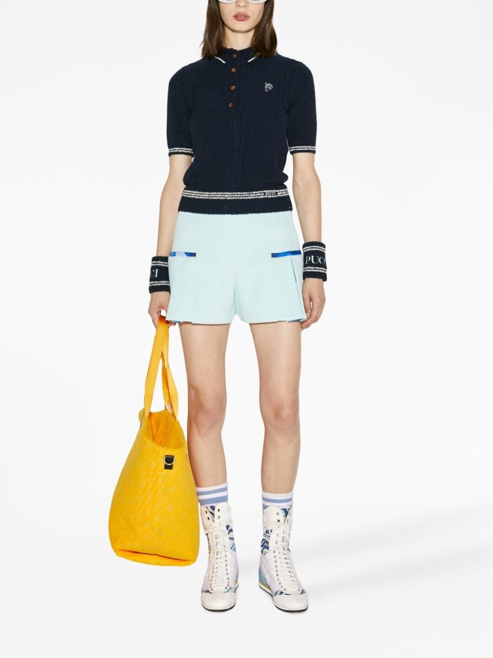 cable-knit polo shirt - 2