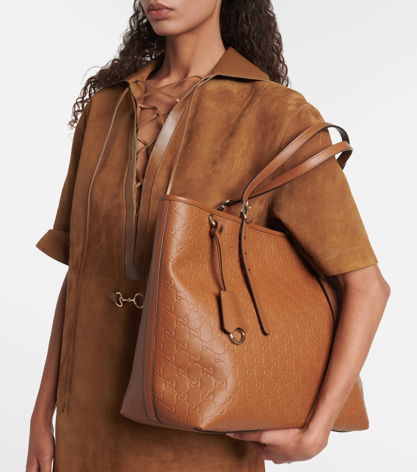 Emblem GG leather tote bag - 2