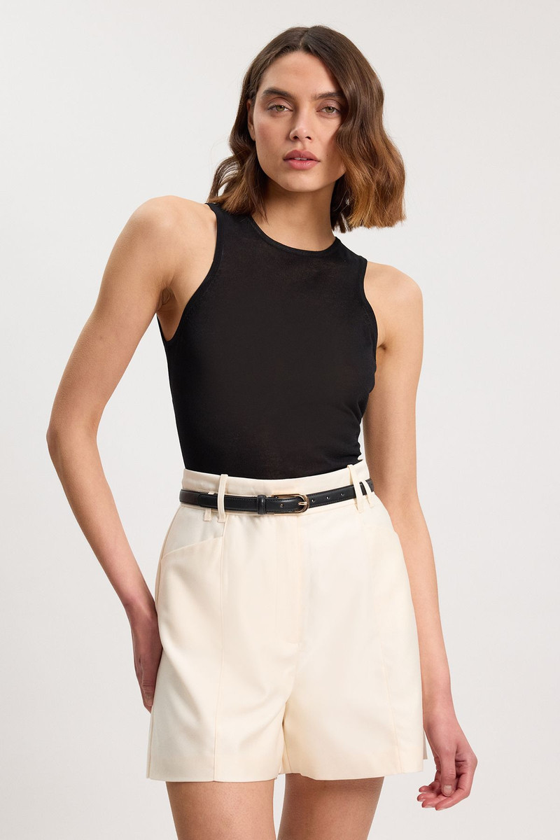 Tailored Satin Shorts 4