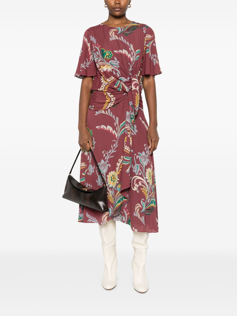 Etro floral-print knot-detail dress outlook