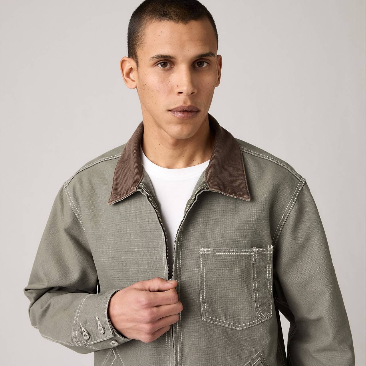 FULL-ZIP MECHANIC TRUCKER JACKET - 3
