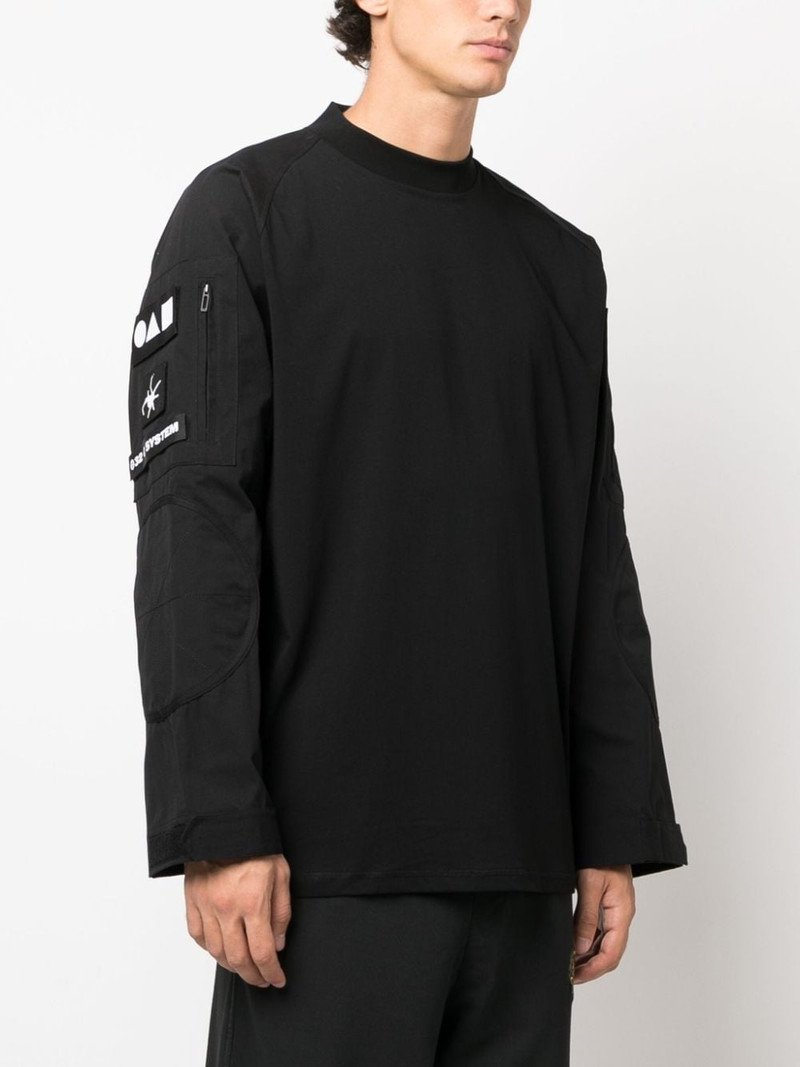 multiple-patches organic cotton sweatshirt 3