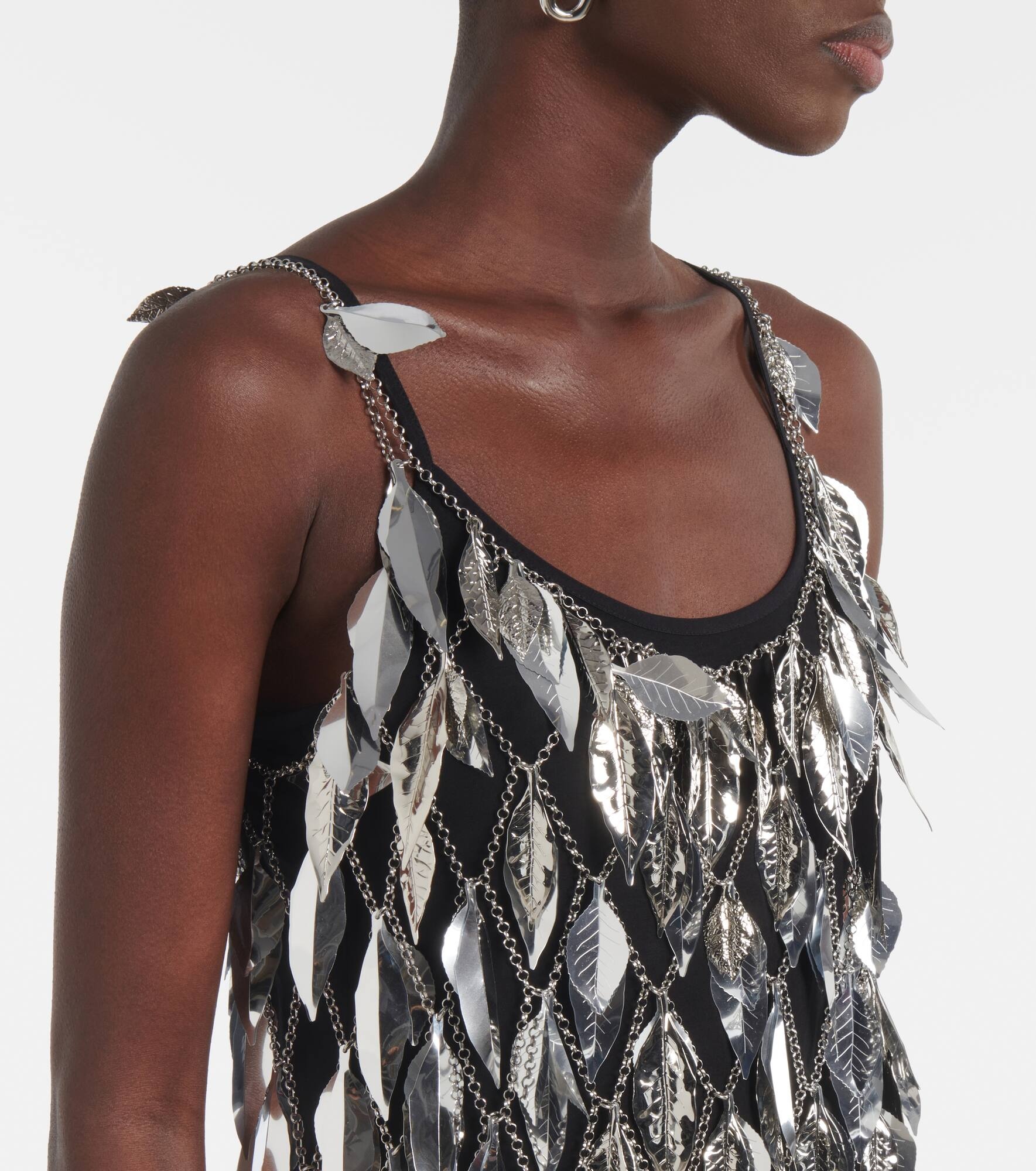 Chain-detail embellished minidress - 4