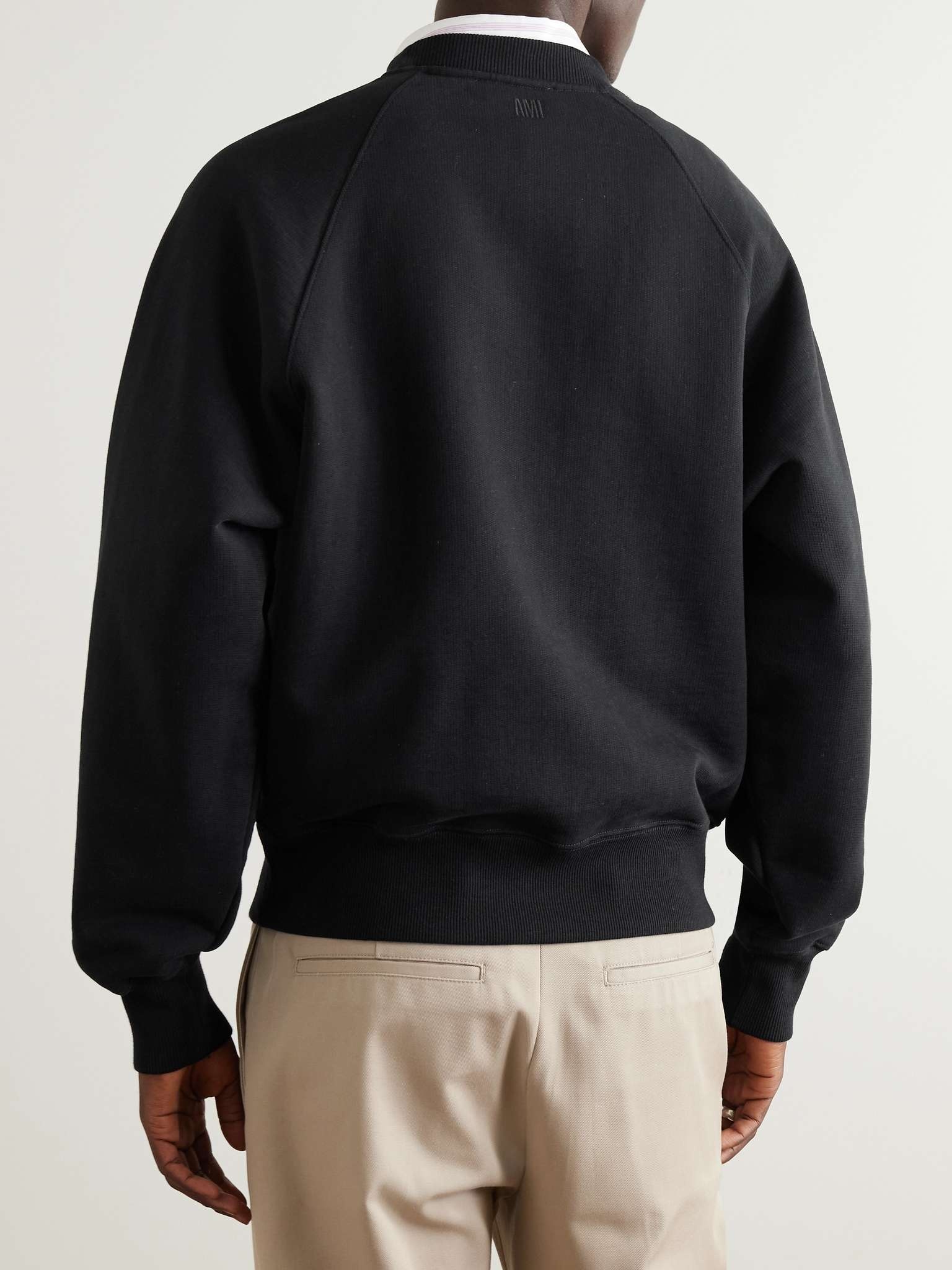 Logo-Embroidered Cotton-Blend Jersey Sweatshirt - 3