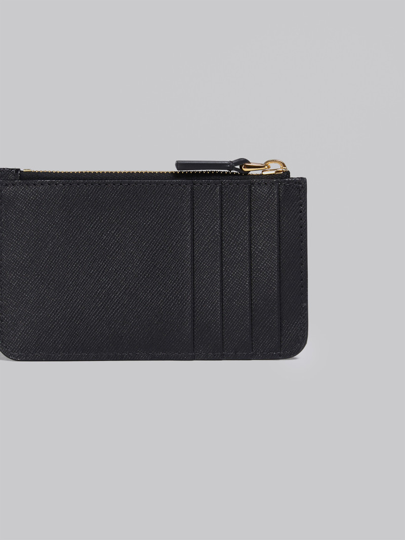 Marni BLACK SAFFIANO LEATHER CARD CASE outlook