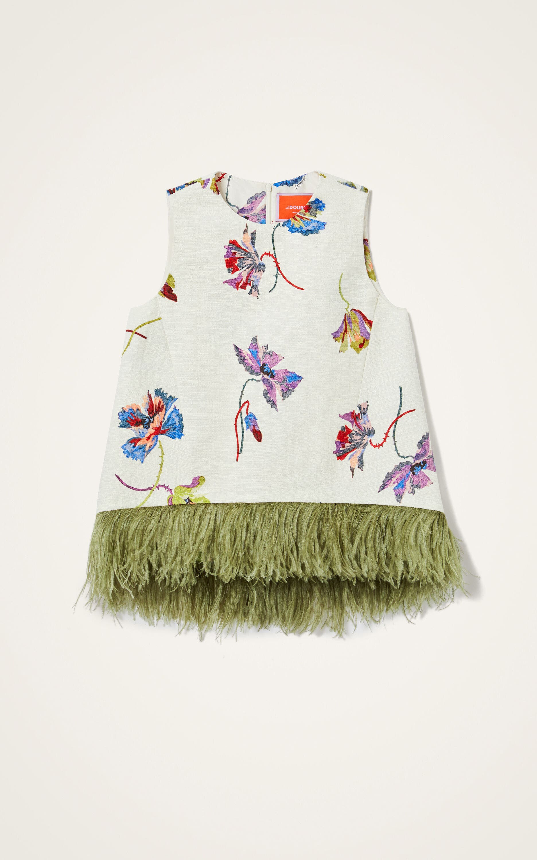 La DoubleJ La Scala Top With Feathers Infiorata White at Nordstrom - 2