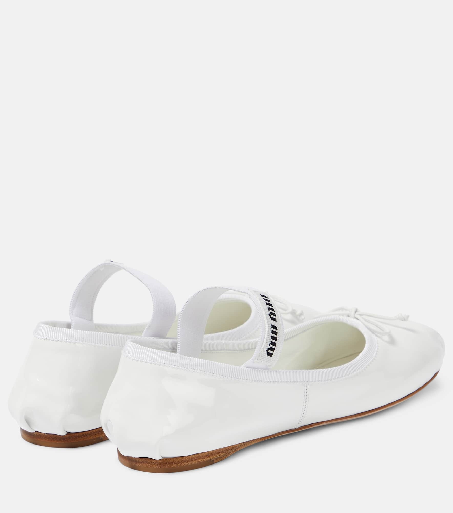 Logo patent leather ballet flats - 3