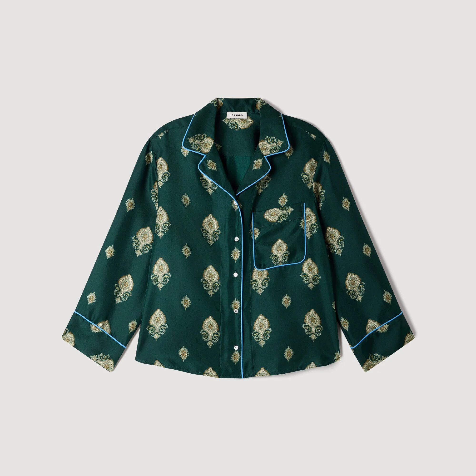 PAISLEY PRINT PYJAMA SHIRT - 1