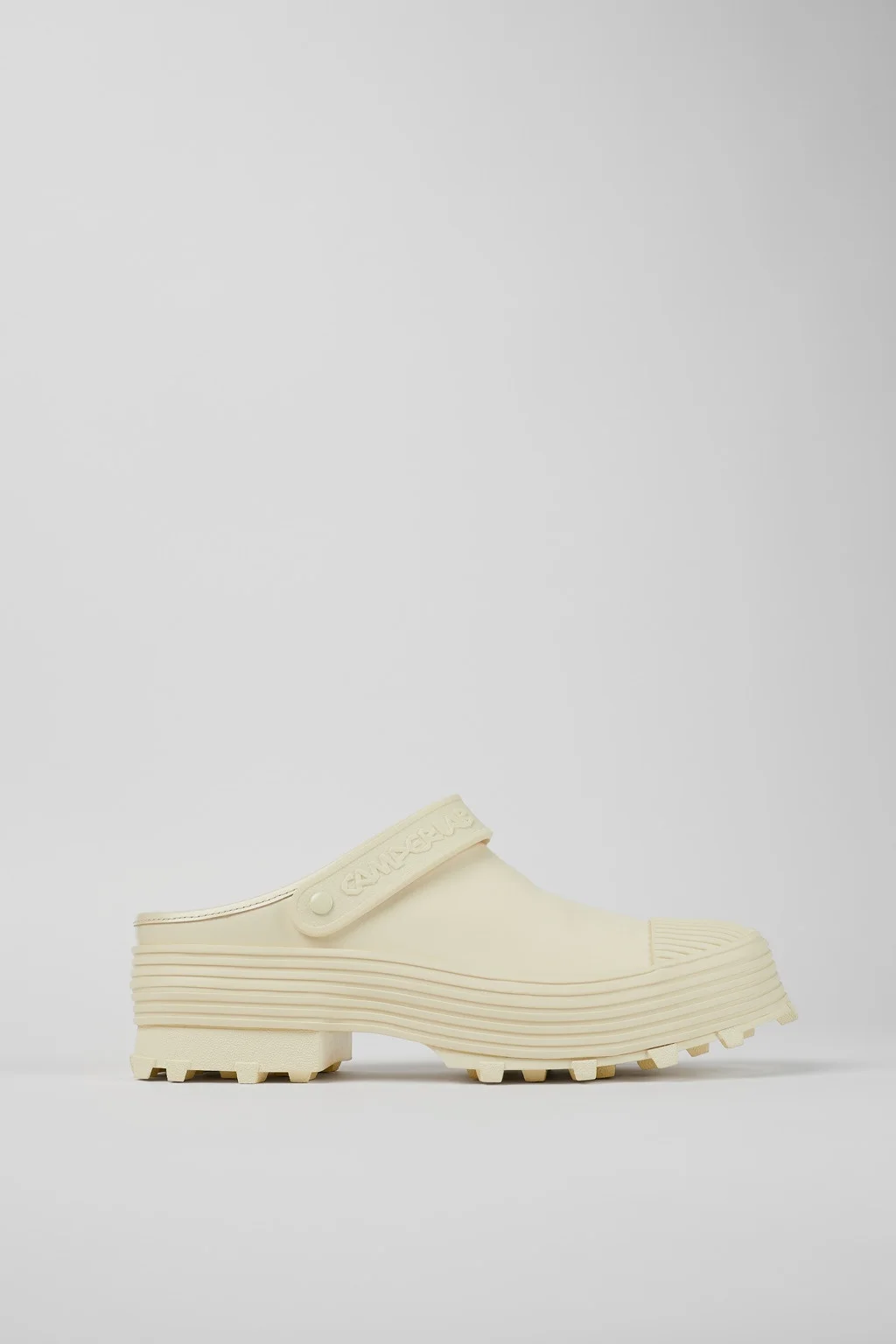 White Leather Clog - 1