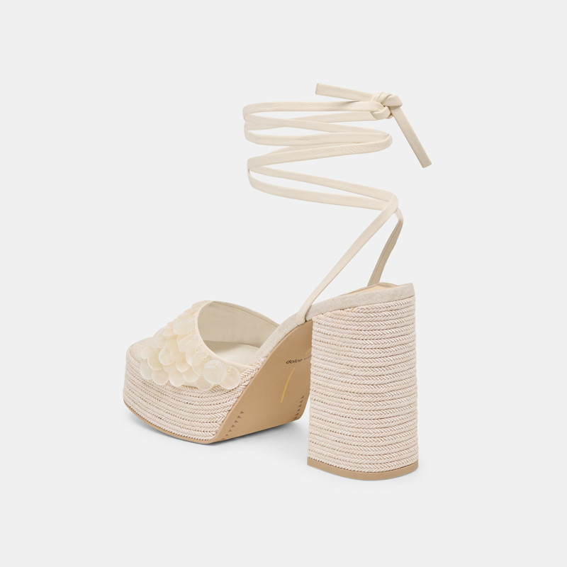 DORTHY CONFETTI HEELS IVORY LEATHER 7