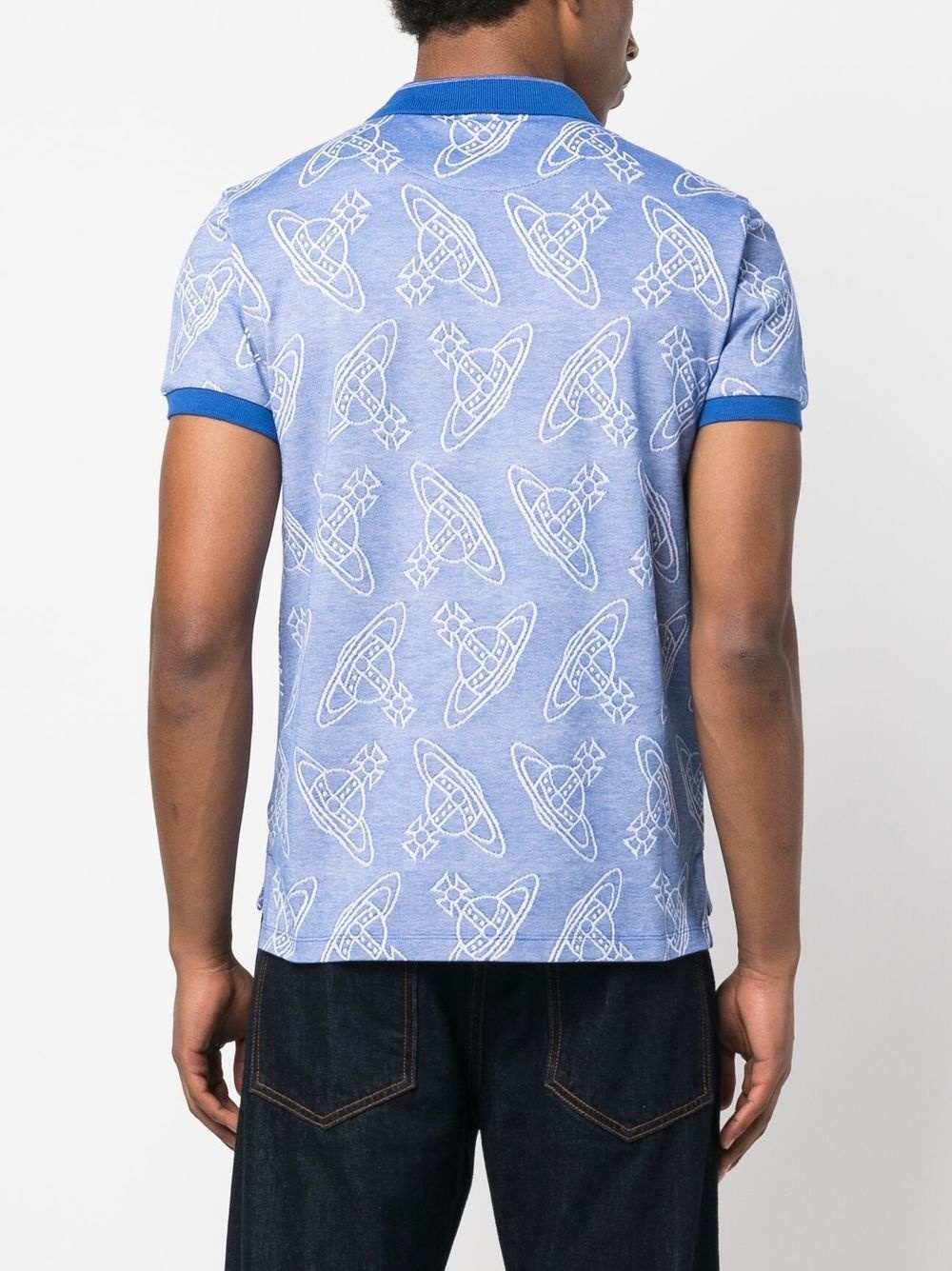 Orb logo-print polo shirt - 4