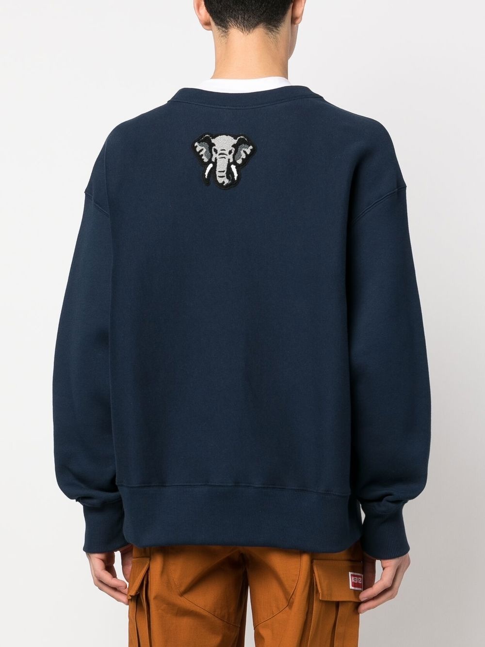 logo-appliqué crew-neck sweatshirt - 4