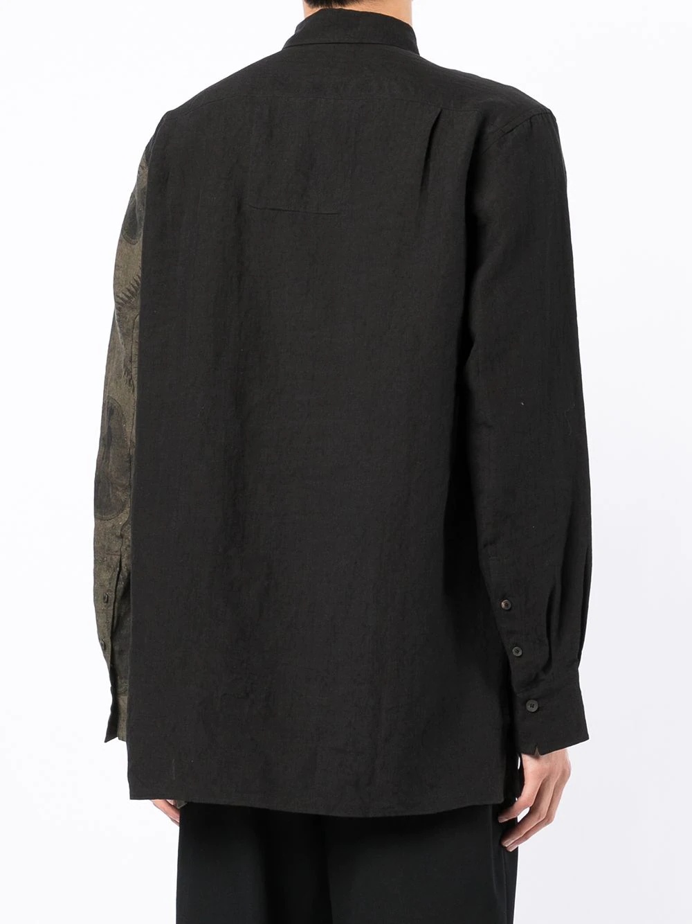 asymmetric panel-design shirt - 4