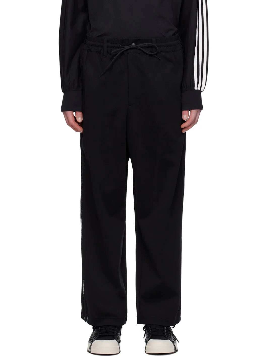 Black Mesh TP Sweatpants - 1