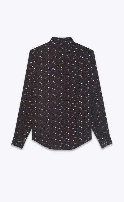 SAINT LAURENT classic western shirt in stars-print twill outlook