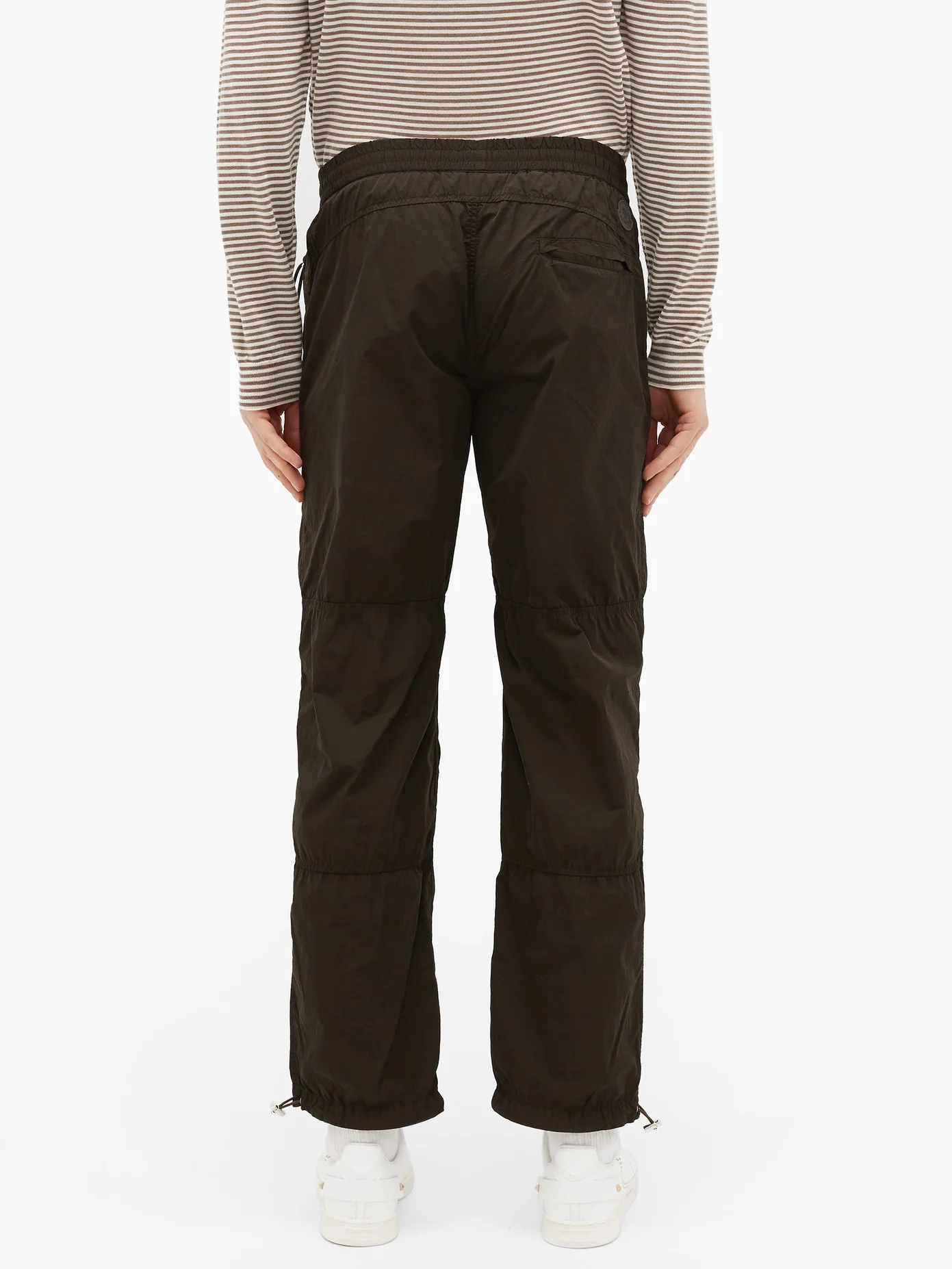 Drawcord-cuff track pants - 5