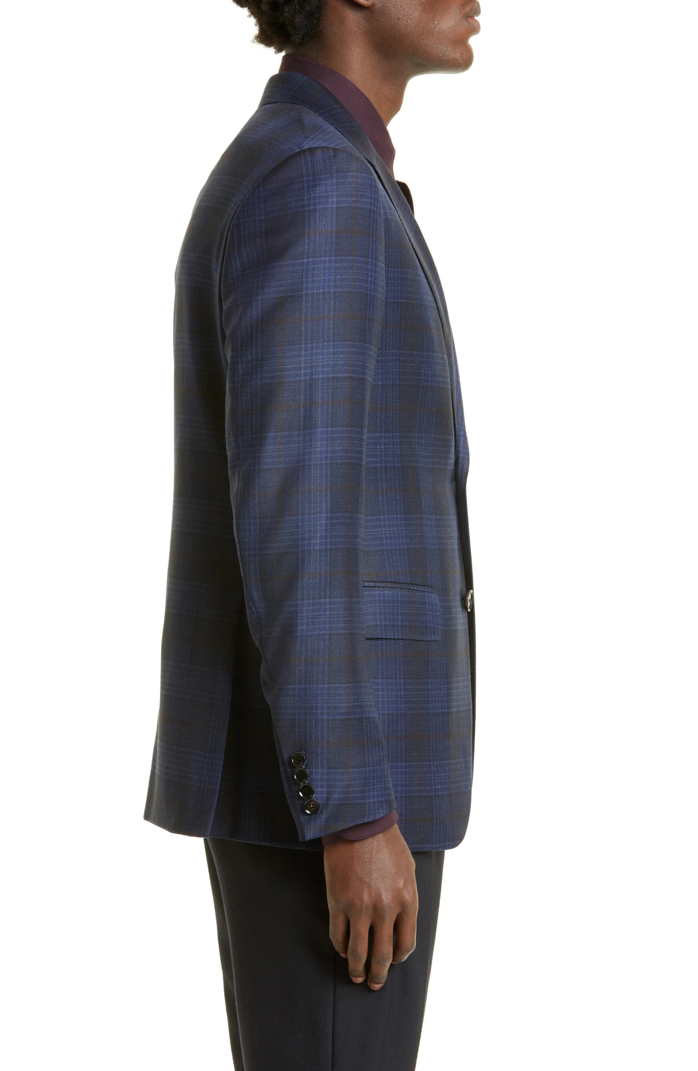 Milano Easy Plaid Wool Sport Coat - 3