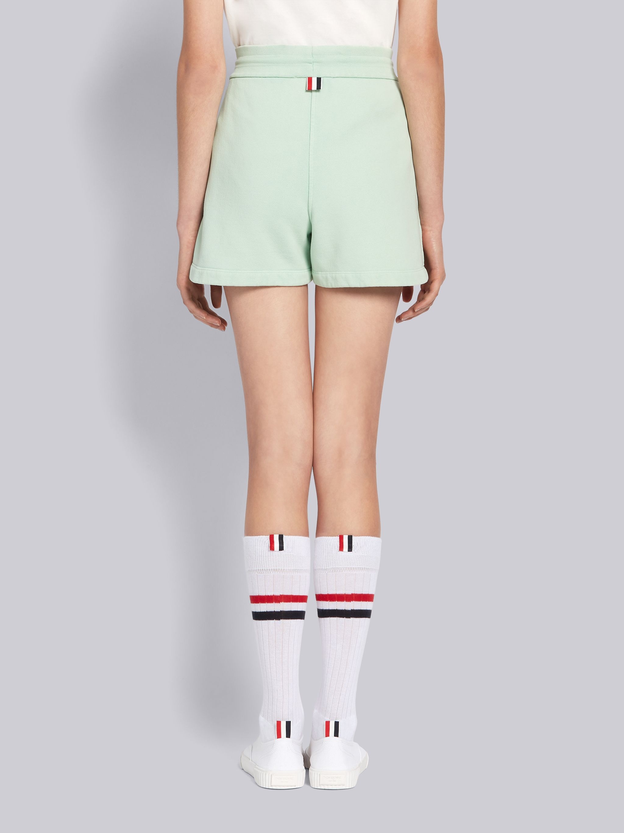 Green Classic Cotton Loopback Garment Dyed Shorts - 3