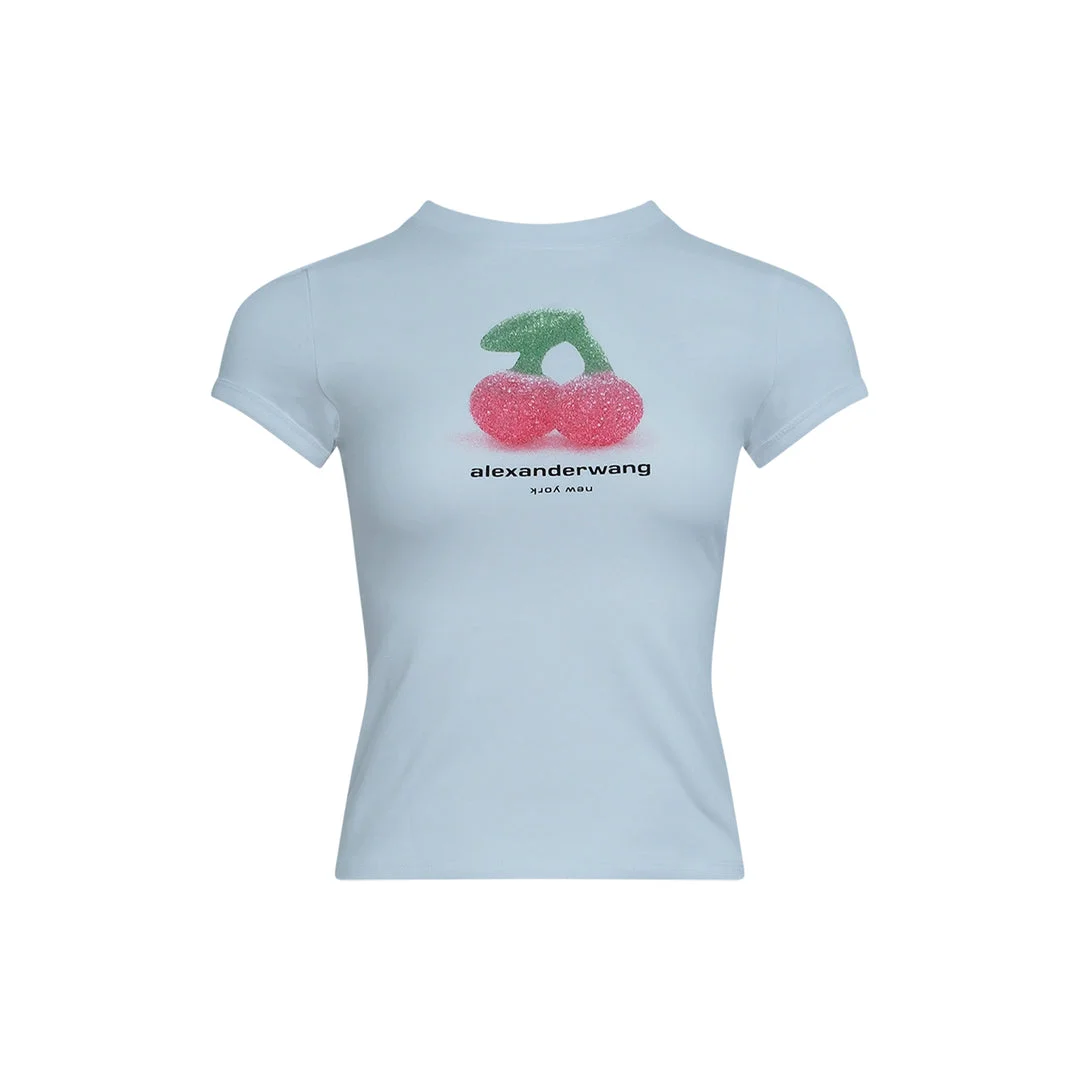 Cherry Graphic Baby Tee - 1