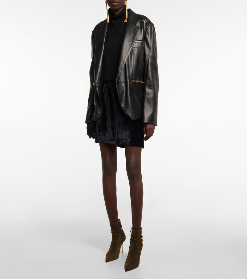 TOM FORD Padlock suede ankle boots outlook