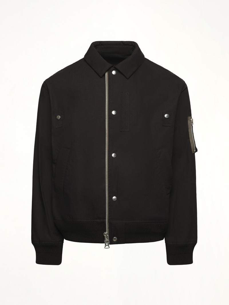 sacai Rip Stop Blouson in Black outlook