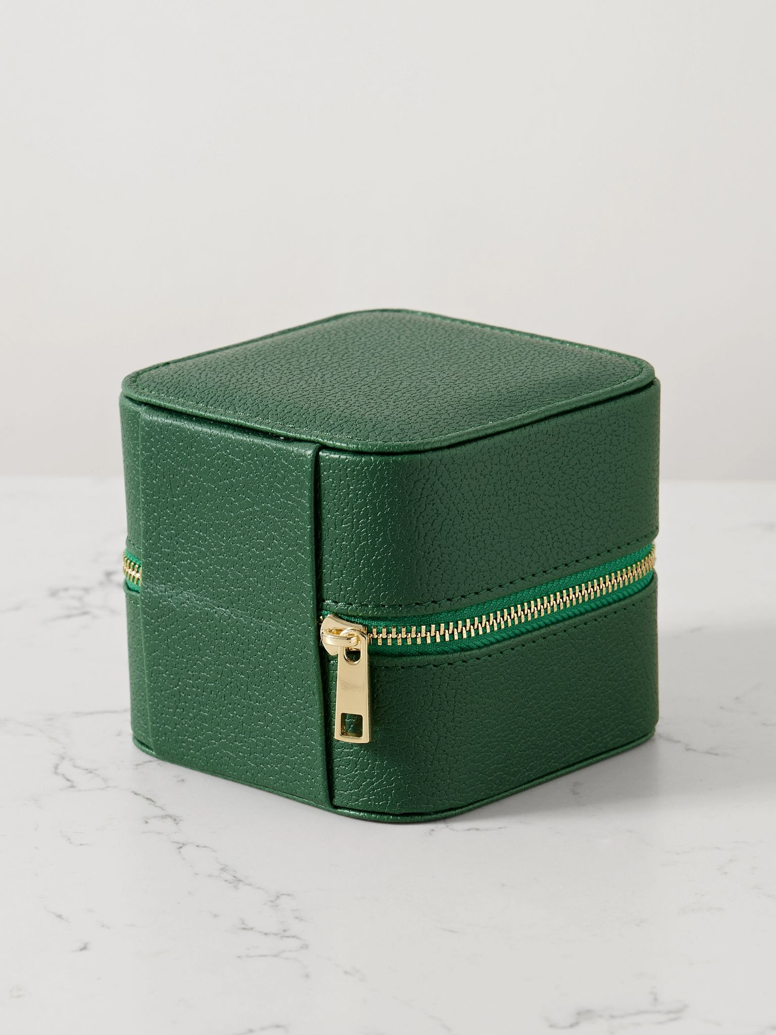 Vegan leather jewelry case Green - 3