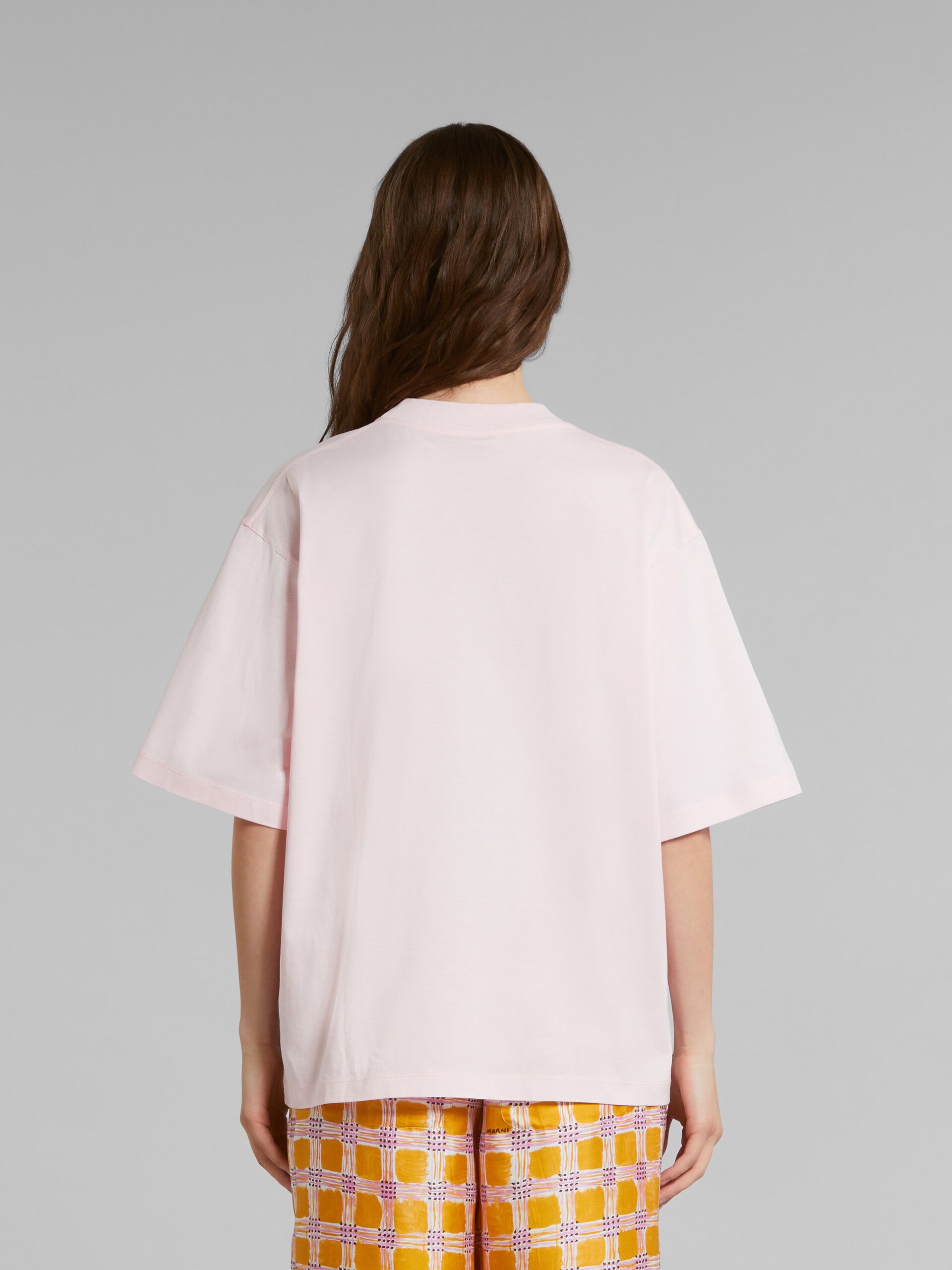 PINK T-SHIRT WITH LOGO PRINT - 3