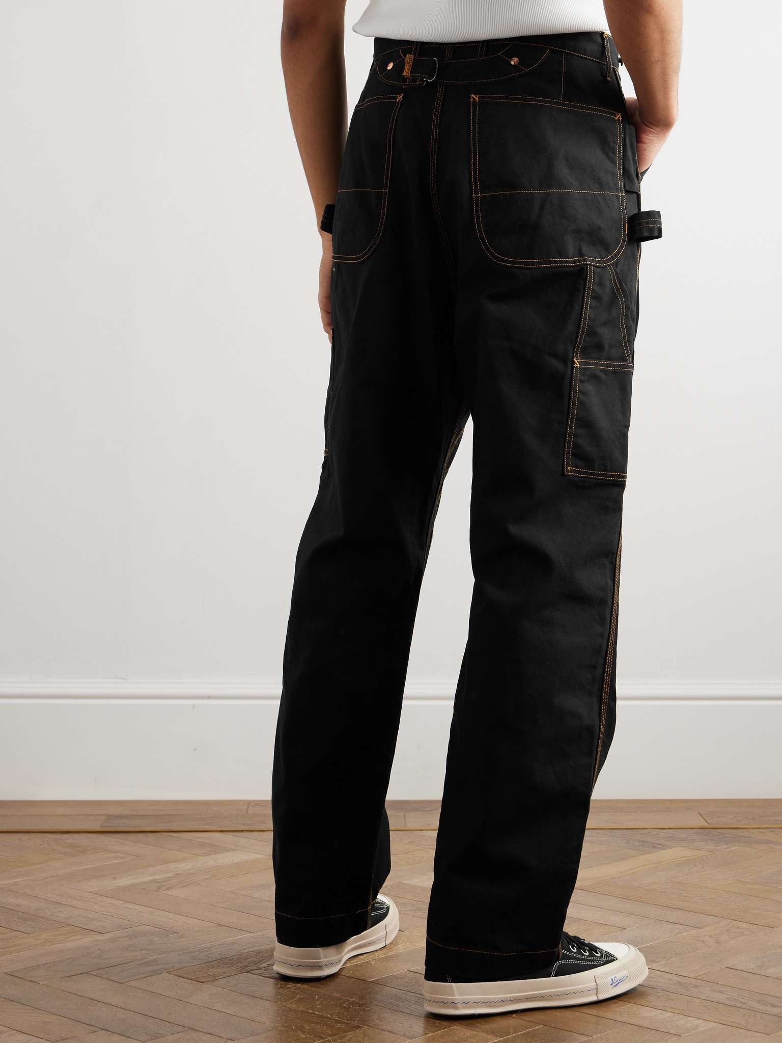 Lumber Straight-Leg Embroidered Cotton-Canvas Cargo Trousers - 4