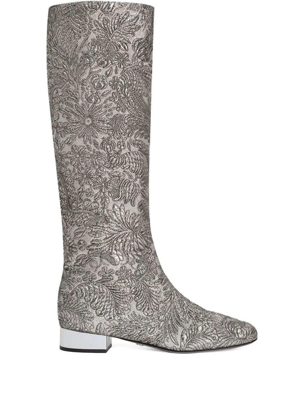 30mm brocade block-heel boots - 1