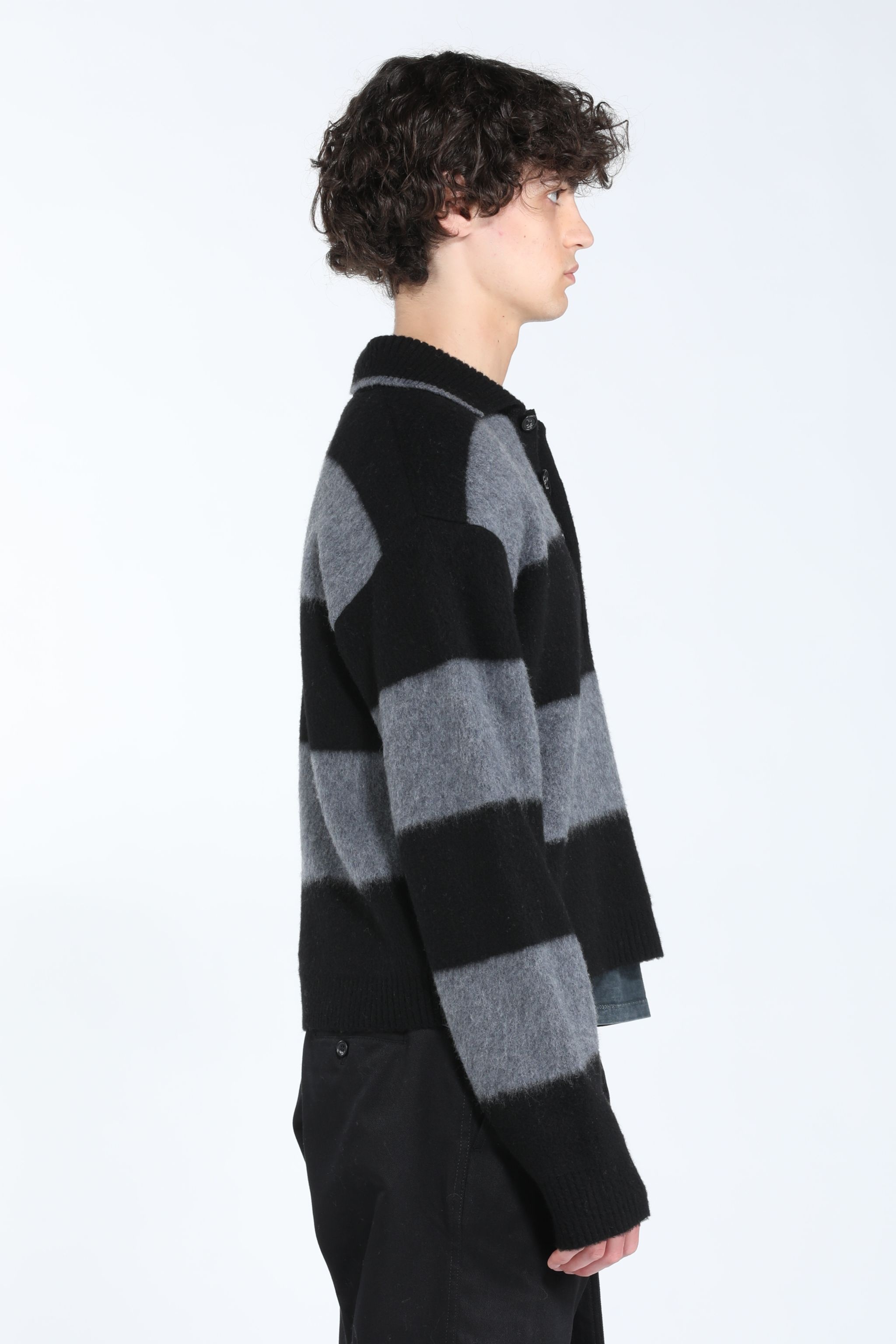 STRIPED WOOL POLO TOP - 3