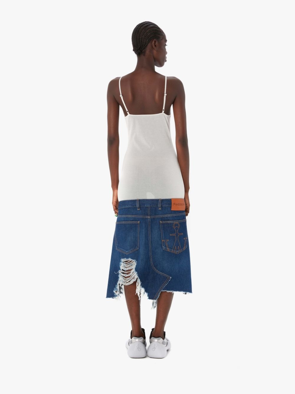 DECONSTRUCTED HYBRID DENIM LONG DRESS - 3