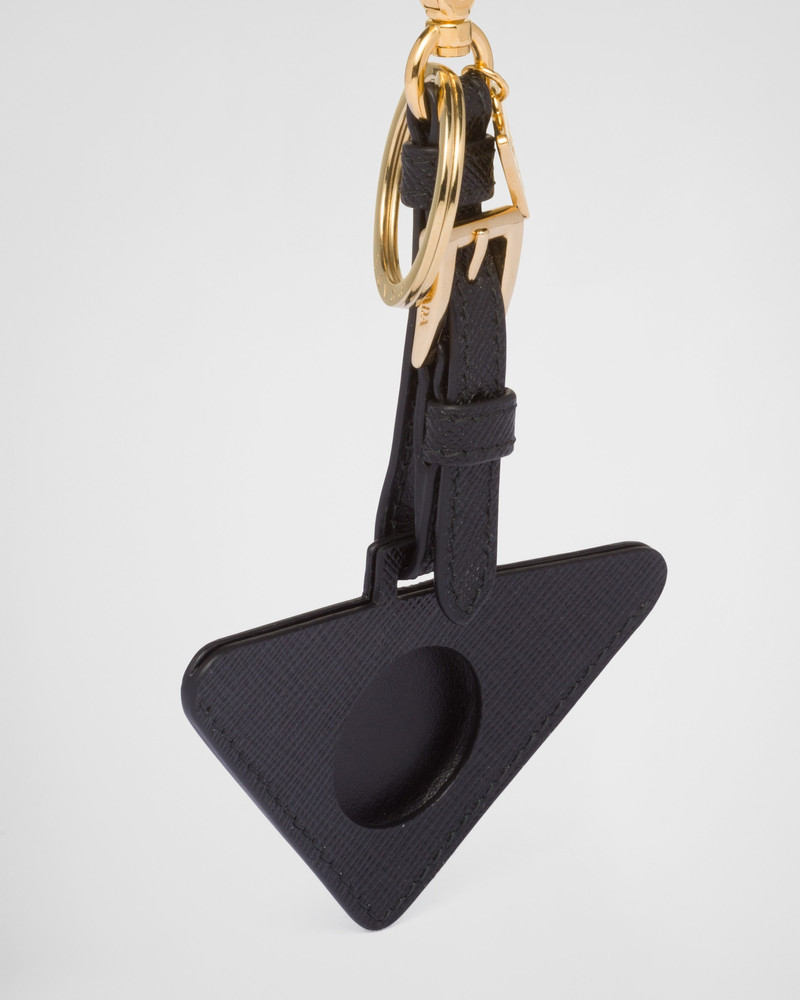 Prada Saffiano leather AirTag holder outlook