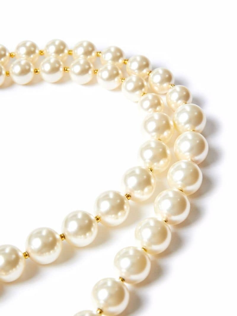 VLogo pearl necklace - 5