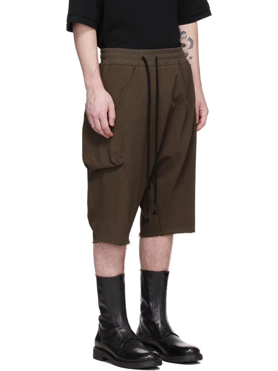 Grey Cotton Shorts - 2