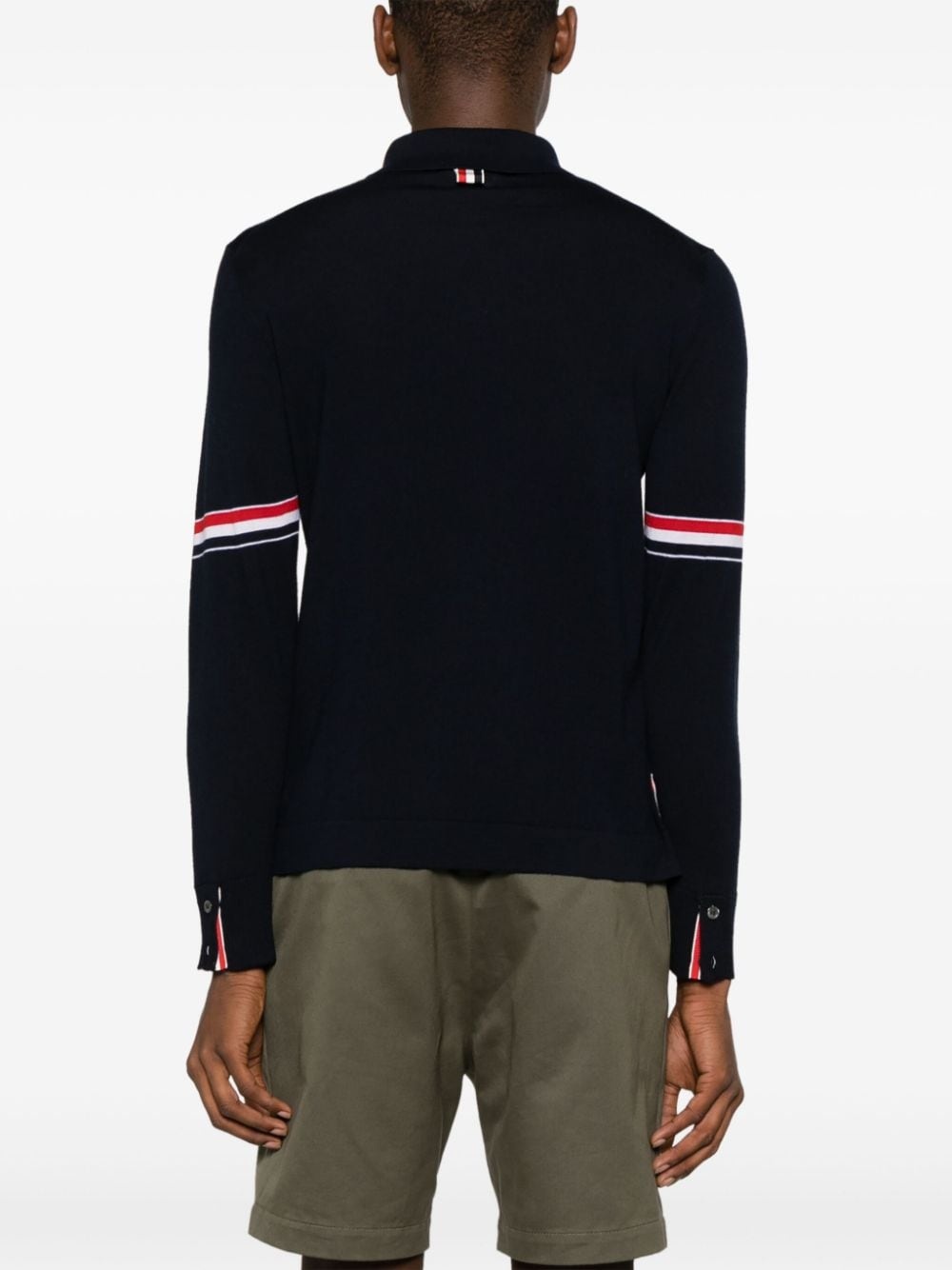 RWB stripe wool cardigan - 4