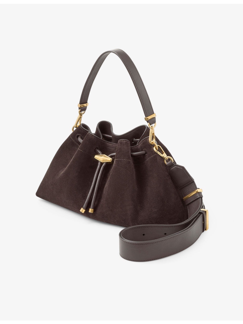 Cinch medium suede shoulder bag - 2