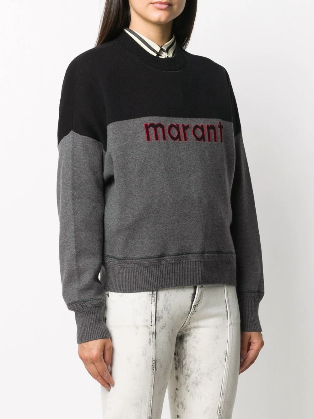 embroidered logo knit jumper - 3