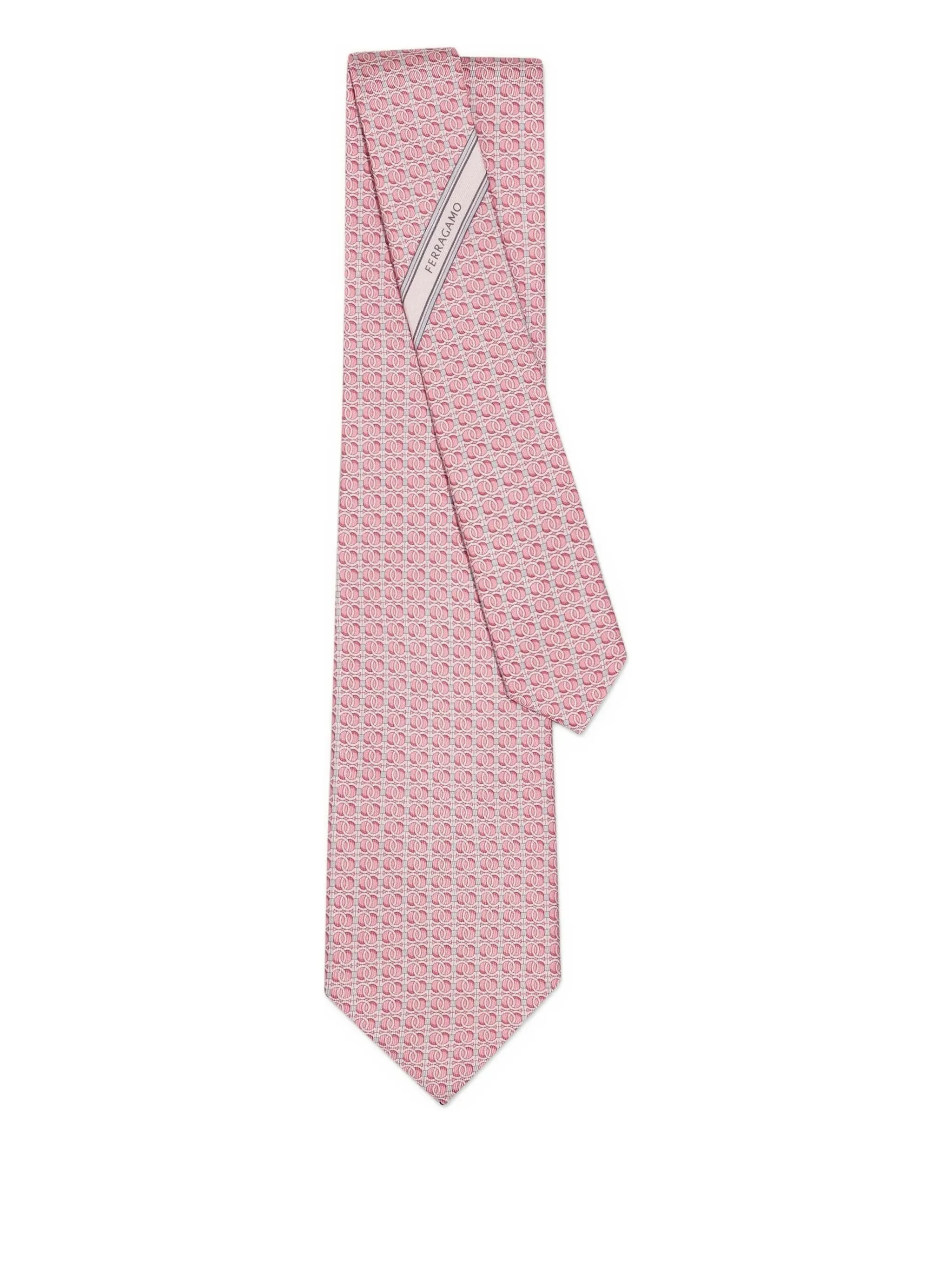 Ferragamo Gancini-print Silk Tie - 1