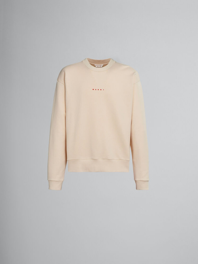 IVORY SWEATSHIRT WITH LOGO 1