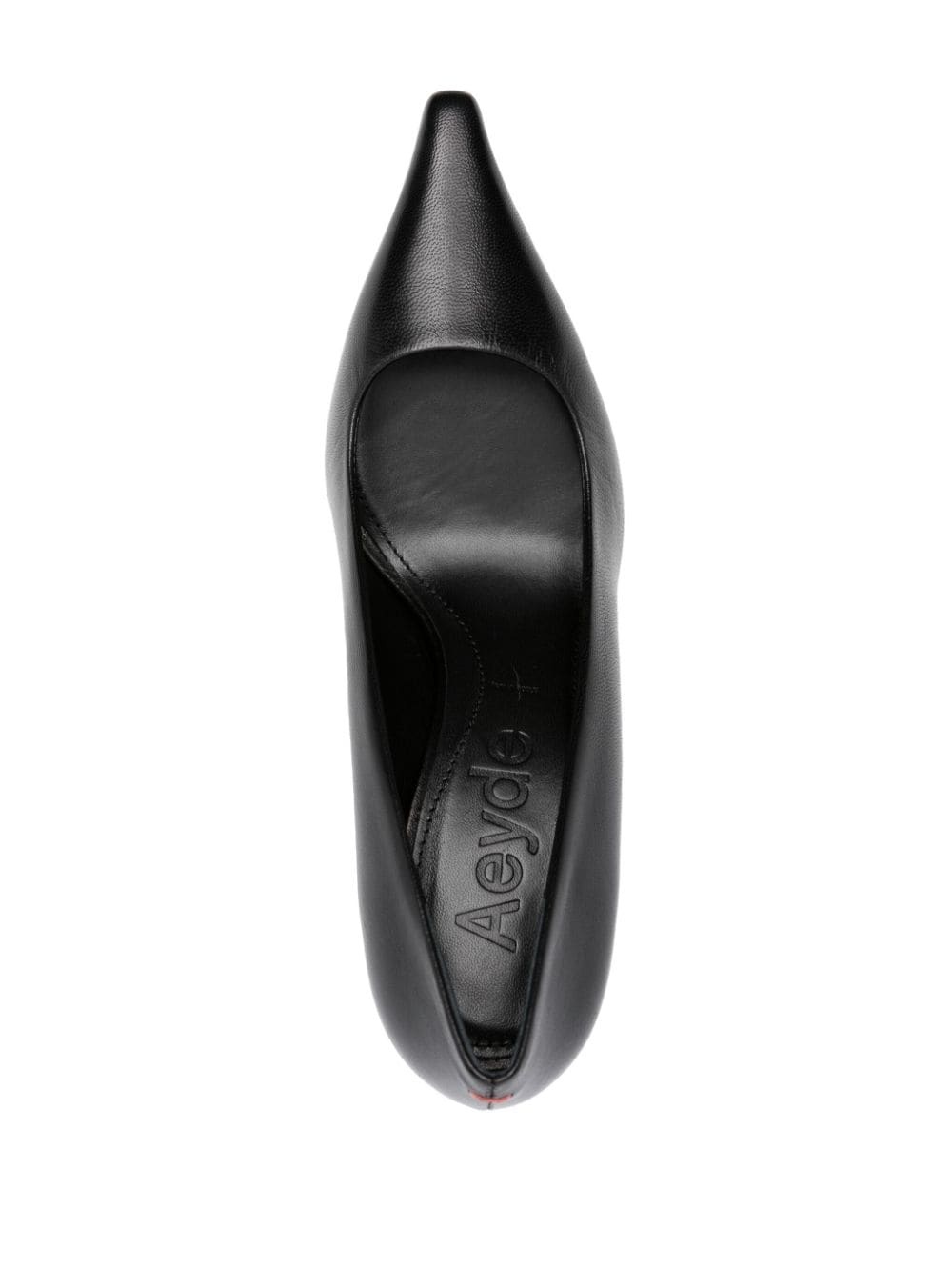 80mm pointed-toe leather pumps - 4