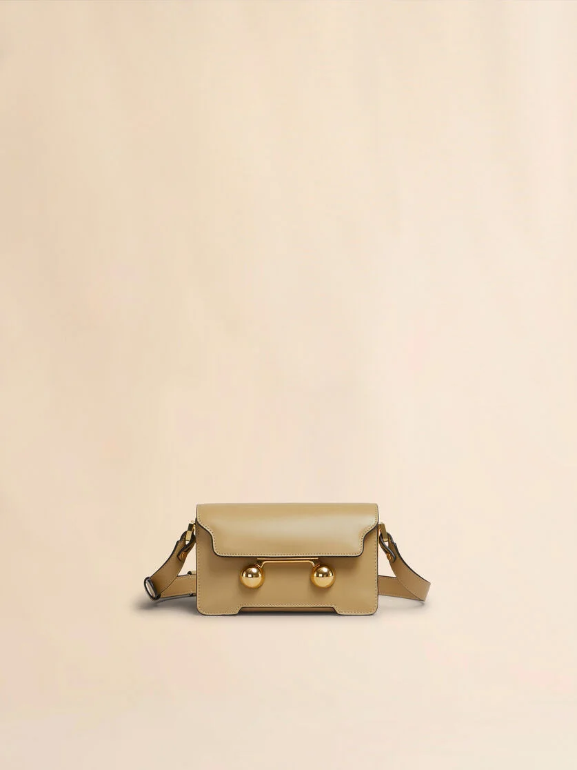 CAMEL LEATHER TRUNKAROO MINI SHOULDER BAG - 1