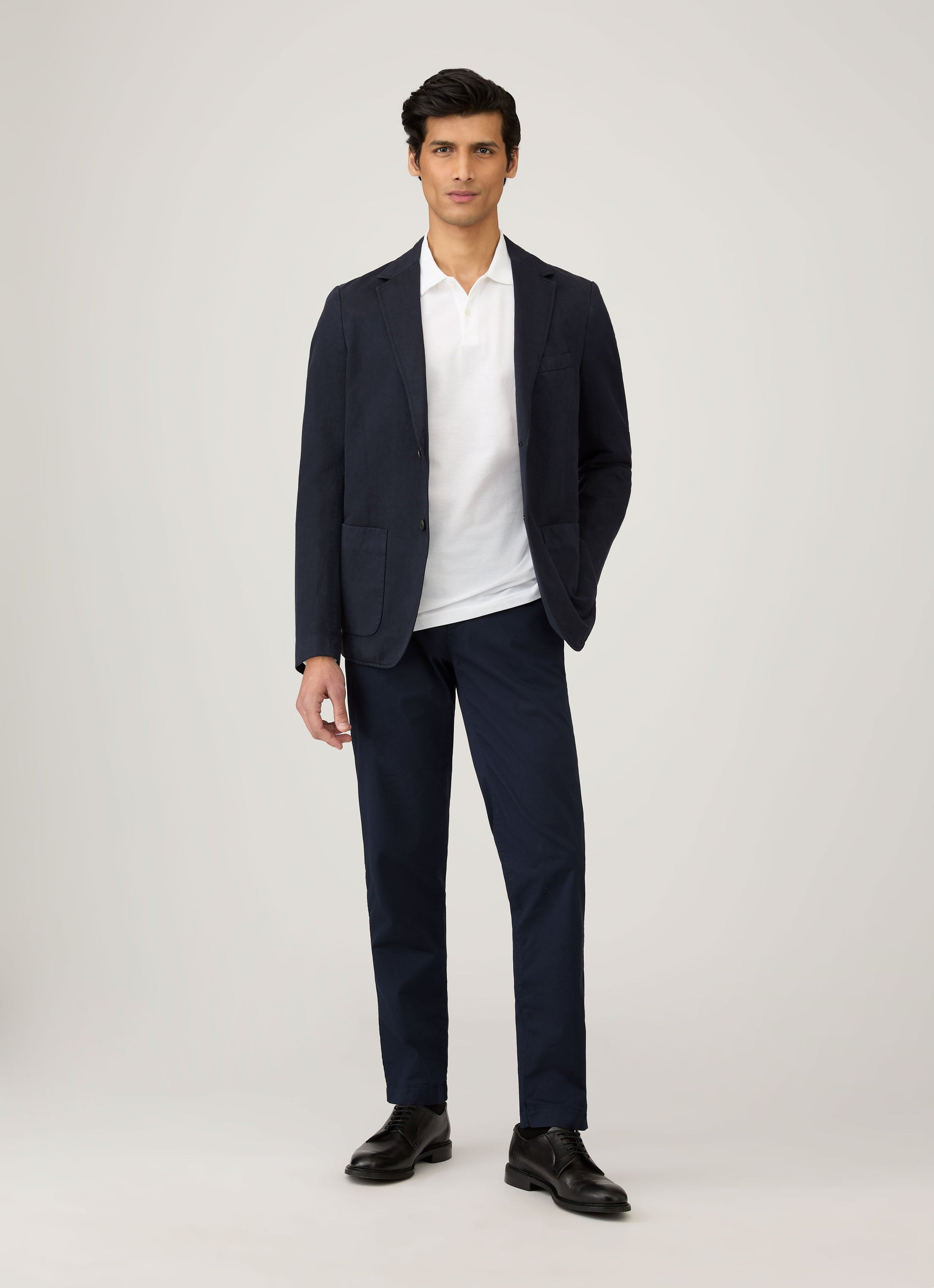 Long Sleeve Piqué Polo Shirt - 3