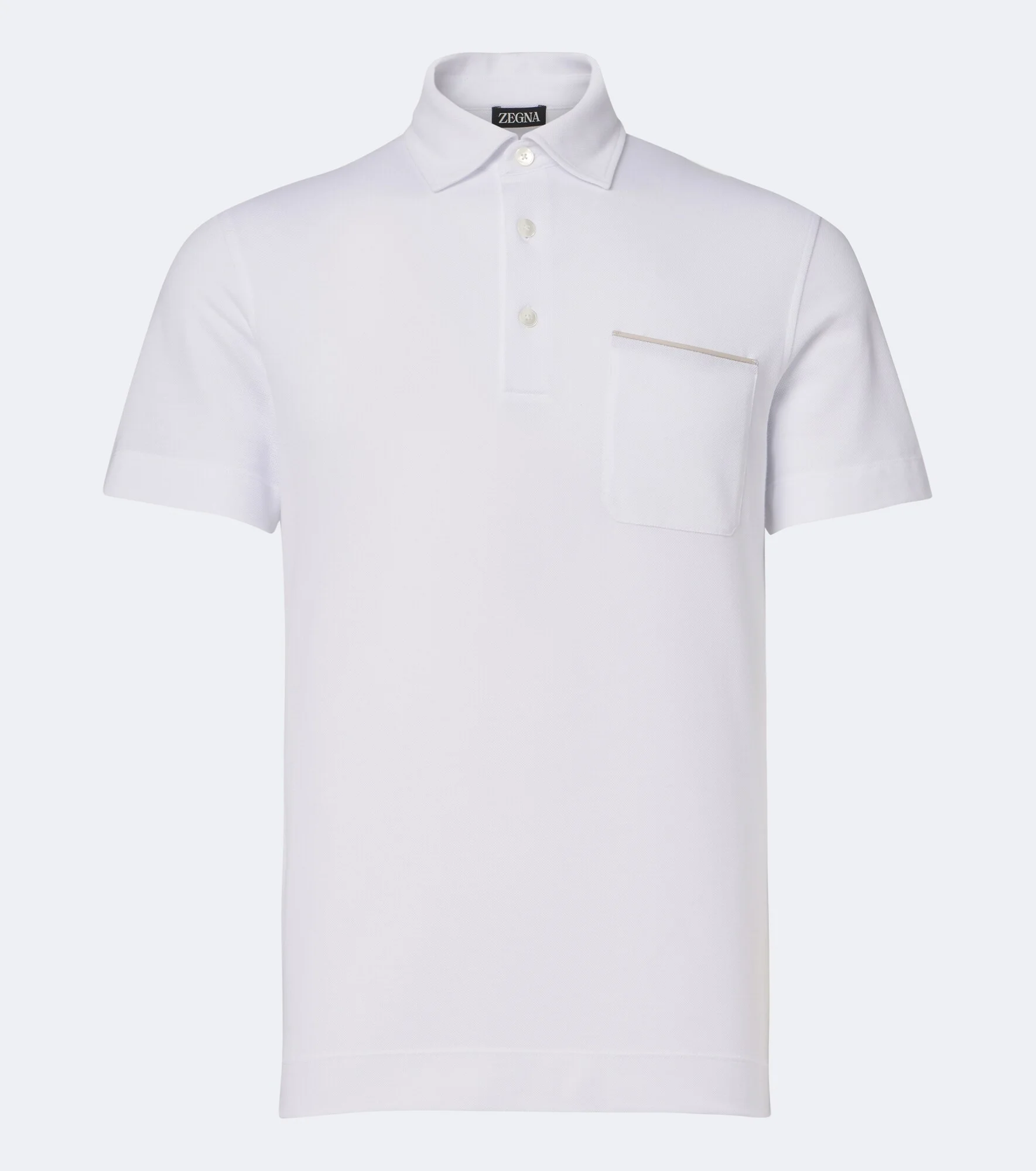 Cotton piqué polo shirt - 1